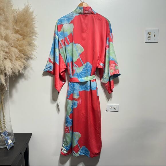 NATORI PRIVATE LUXURIES Liam Kimono Sleeve Long Robe Size L NWT Multicolored - Picture 4 of 8